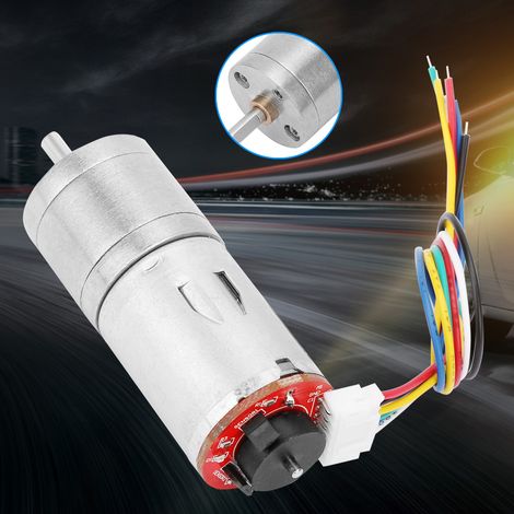 25GA371 Gleichstrommotor mit Encoder, Drehzahlmessscheibe, hohe Leistung, hohes Drehmoment, 12 V (1/5)