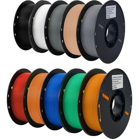 PLA-Filament für 3D-Drucker, 1,75 mm Durchmesser, 1 kg Rolle, 10 kg PLA-Mischfarben (1/2)