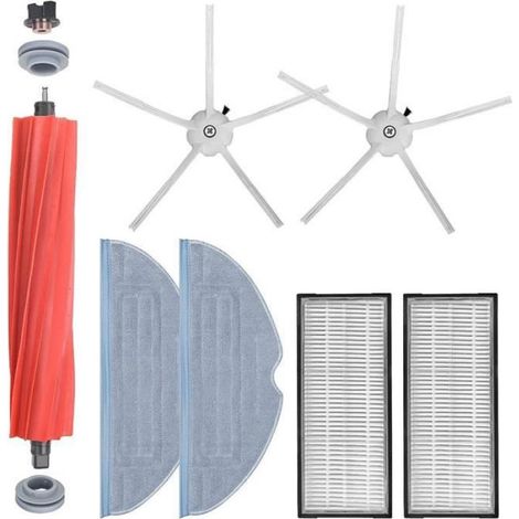 Accessoire Aspirateur Robot - Brosse Principale - Brosse Latérale - Chiffon à Franges - Filtre HEPA - Pour Roborock S7 S7 Plus T7s T7s Plus - Lot de 8 Pièces (1/4)