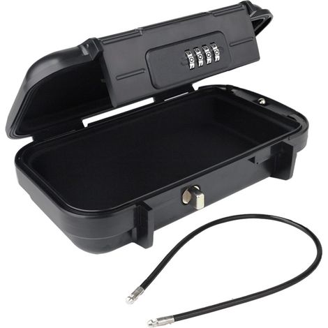 Coffre-fort de voyage - Avec câble détachable de 54 cm - Coffre-fort avec serrure à combinaison - Coffre-fort portable - Antivol étanche - Noir (1/5)