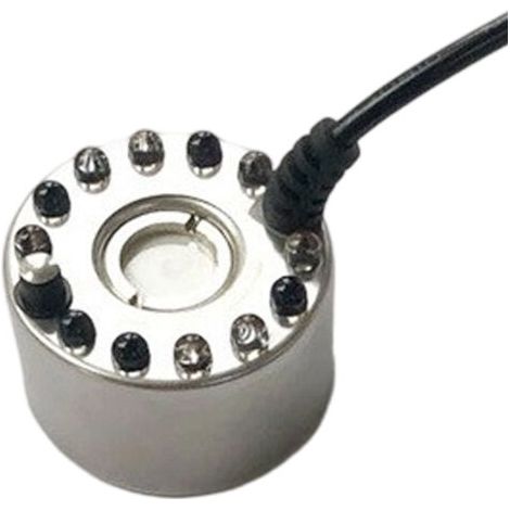 Brumisateur à Ultrasons, avec 12 LED , Mini Machine à Brouillard Brumisateur en Métal, Humidificateur d'air - Parfait, pour Fontaine, étang, Brouillard Décoration (1/5)