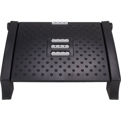 Repose-pieds ergonomique à 6 hauteurs réglables avec massage, à placer sous le bureau ou à la maison.-AquaForge