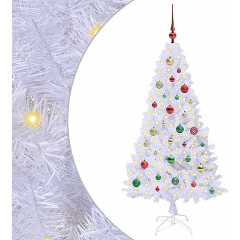 Sapin de Noël artificiel avec 150 LED Blanc 150 cm PVC et Acier CFW205035 (1/5)