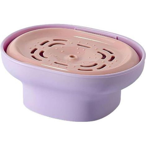 Distributeur de détergent étanche pour lessive et vaisselle, construction avec design convivial pour minimiser les déchets et le désordre (violet) (1/5)