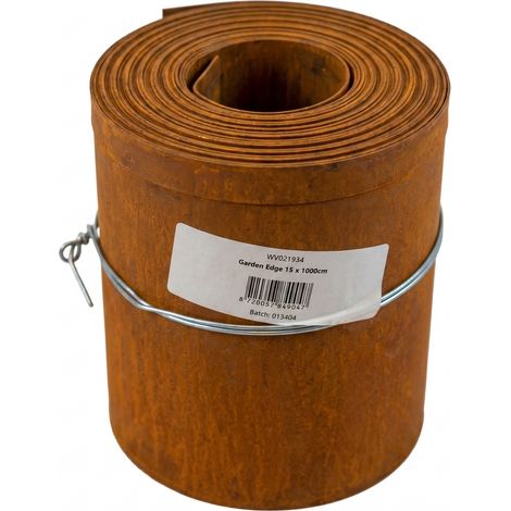 Bordure de jardin en acier corten 15 cm de haut - Rouleau 10 (1/2)
