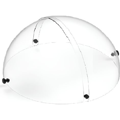 Cupola Rotonda Copri Dolci Ø 41 cm vetrina coperchio Trasparente Doppia Apertura con Pomelli Neri Elegante per Buffet Bar Hotel B&B Alta 23 cm BPA Free Made in Italy (1/4)