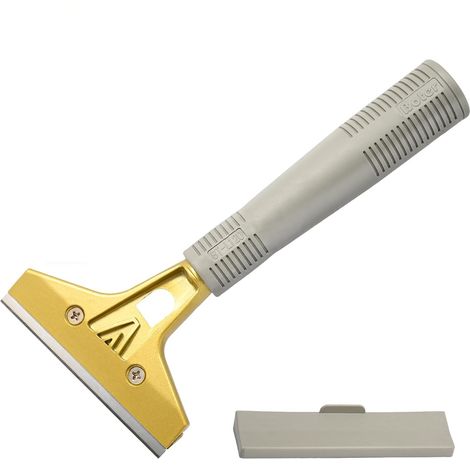 Industry Grattoir, Grattoir Plancha pour Papier Peint, Grattoir pour Vitre, pour Colle, Carrelage de fenêtre, Voiture, Miroir, Nettoyage, Or (1/5)