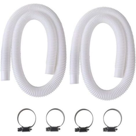 Tuyau Piscine 32mm, 2Pcs Tuyau pour Piscine Hors Sol, 150cm/59in Tuyau de Rechange pour Intex 330 GPH, 530 GPH et 1000 GPH (1/4)
