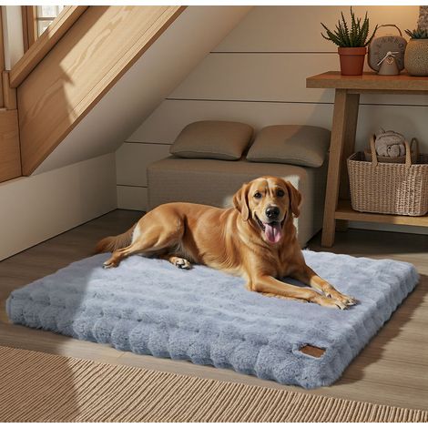 BingoPaw Dog Bed with Removable Washable Cover for Small Medium Large Jumbo Dogs - Grey 120x90x12cm (1/5)