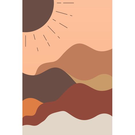 Papier peint panoramique - Soleil Boho - 130 cm x 195 cm (1/2)