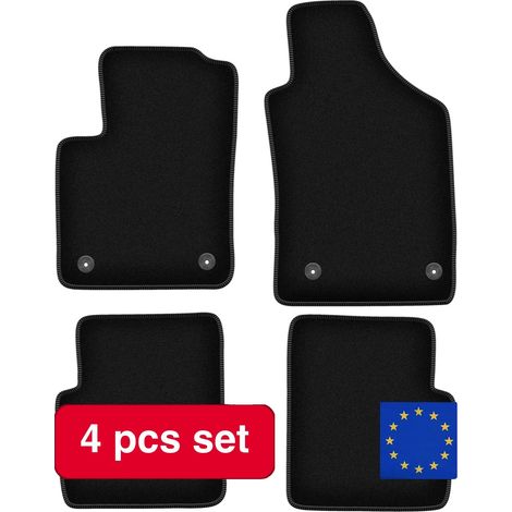 Tappetini e moquette, design avvolgente, compatibili con Fiat 500 FL, neri (1/5)