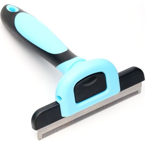 Pet comb for removing loose hair, dog hair removal knife, thinning comb, fine-tooth stainless steel comb (large blue teeth, 83) (1/5)