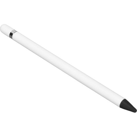 Stylet à pointe en fibre douce et silencieuse, précis et anti-rayures, pour écrans tactiles de téléphones et tablettes (blanc).