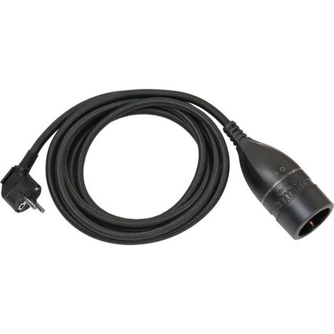 Brennenstuhl Rallonge 5m avec interrupteur rotatif (noir H05VV-F3G1.5) - 1161830030 (1/4)