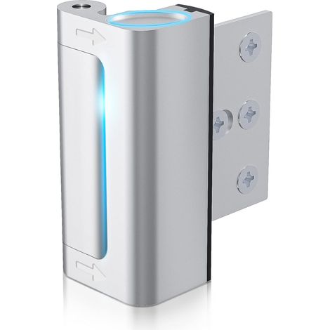 Verrou de renfort de porte - résiste à une pression de 363 kg (800 lb) - empêche toute intrusion, 1 pièce, gris