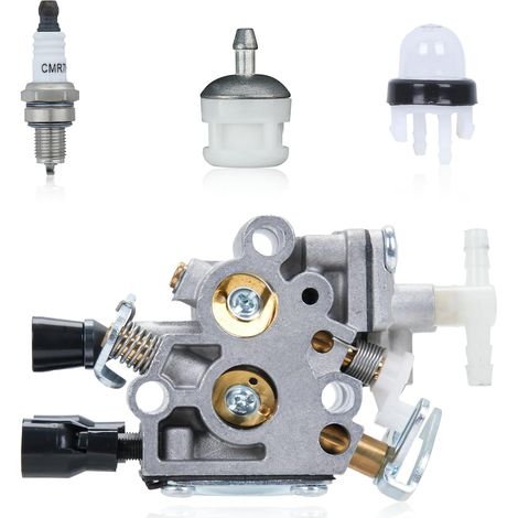 HS46 Kit de carburateur pour taille-haie Stihl HS46 HS56 pour Zama C1T-S195E C1TS195 Carburateur remplace 4242-120-0600 7010-871-0231 Taille-haie Coupe-haies Pièces (1/4)