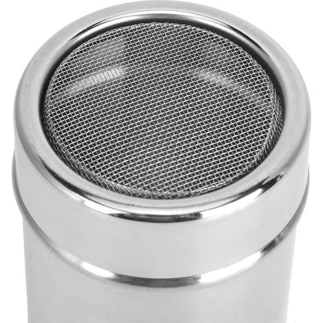Lot de 2 saupoudreuses à poudre en acier inoxydable 304 pour café, sucre et poivre, ustensiles de cuisine (1/5)