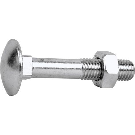 Vis Carrocero + écrou de acier Zincado - DIN-603/934 M-12X50 Z lot de 25 pour pros et bricoleurs, avec lot de 25, 12 x 50, montage précis (1/2)