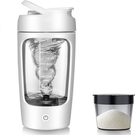 Blender électrique portable et entièrement automatique, idéal pour une utilisation à domicile et en extérieur. Comprend également un nouveau shaker de fitness portable.