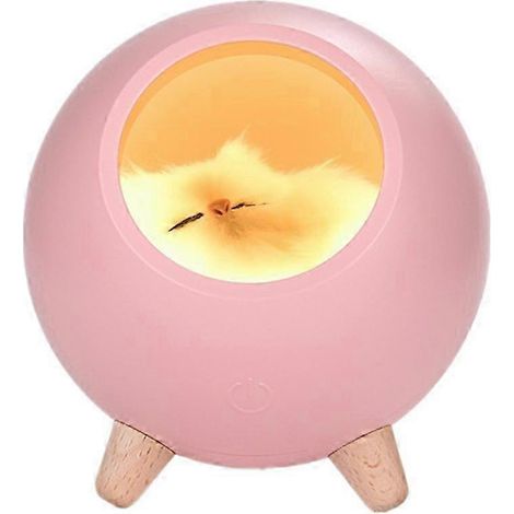 Preciosa lámpara decorativa de noche con forma de gato para la decoración del hogar. (1/2)