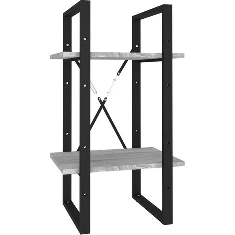 Maison Exclusive - Bücherregal 2 Fächer Grau Sonoma 40x30x70 cm H