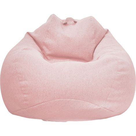 Sac de canapé Lazy Housse de Canapé Inclinable Tissu Housses de Fauteuil Housse de Chaises sans Remplissage Siège Pouf Feuilletée Tatami Salon Meubles (Rose, 90 x 110cm) (1/5)