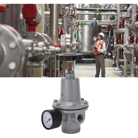 Détendeur pneumatique avec manomètre, vanne de régulation de pression d'air comprimé Qté-10 (1/5)