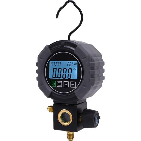 Ortviai Manomètre numérique pour climatisation et réfrigération 0-60 bar – MG-E201 – Écran TFT rétroéclairé, étanche (1/5)