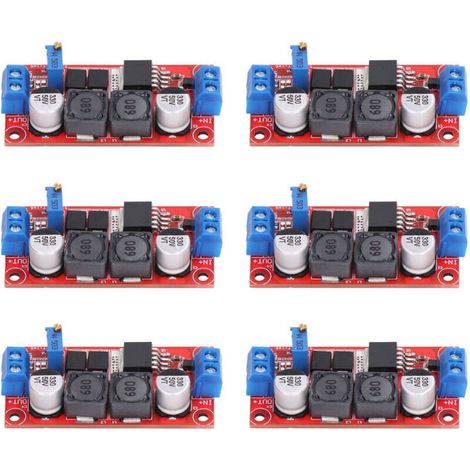 6 Pièces Module Abaisseur DC Régulateur de Tension Ajustable Carte Alimentation 5‑38V vers 1.25‑36V Courant Élevé