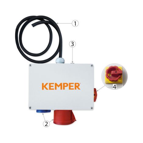 Set Marcha-Paro Alimentacion de Corriente Eléctrica con Conexión de Cable 32A KEMPER                 Ø Válvula de Cierre 160 mm