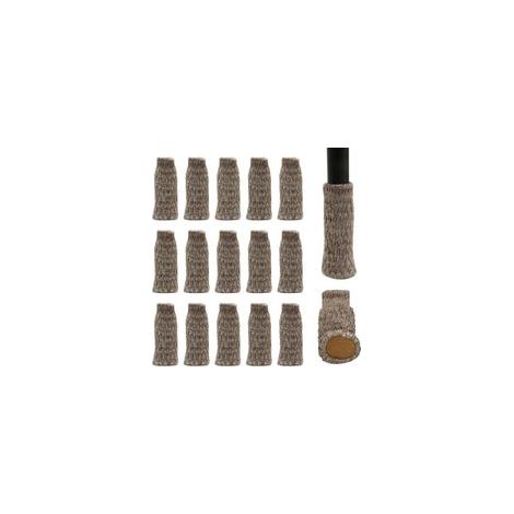 Lot de 16 (kaki) chaussettes pour pieds de chaise avec coussinets en feutre Double couche antidérapante Pour la maison, l'école, le bureau, la bibliothèque