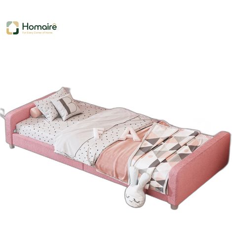 Bettgestell 214.5 x 95 x 42 cm rosa Polyester mit Armlehnen HOMAIRE (1/5)