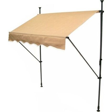 Markise Klemmmarkise 150cm Balkonmarkise Sonnenschutz Handkurbel Einziehbar