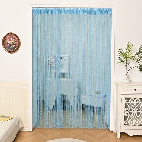 Joli rideau de porte décoratif, rideau séparateur de pièce 200 x 100 cm, rideau simple, idéal pour le salon, le bureau, la chambre, comme décoration de porte, comme séparateur de pièce et pour la déco (1/5)