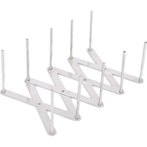 1 Support à côtes levées, Acier inoxydable, Longueur réglable, Anti-adhésif, Cuisson four (1/5)