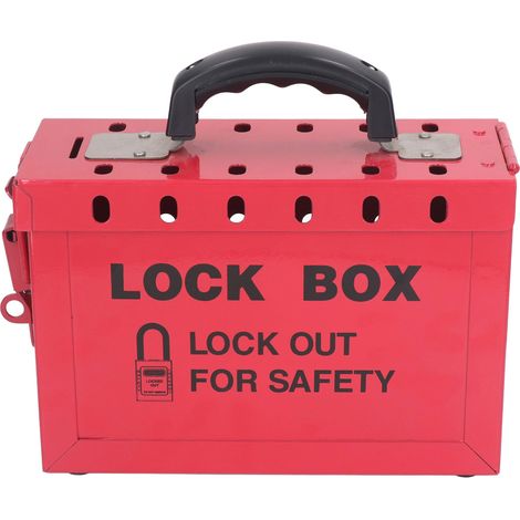 Coffret de cadenassage robuste 13 Gauge conforme OSHA, boîte de sécurité verrouillable pour groupe (1/5)