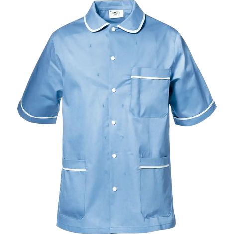 SIR SAFETY SYSTEM NICOLETTA Blouse de travail en coton à poches bleu ciel Taille 46