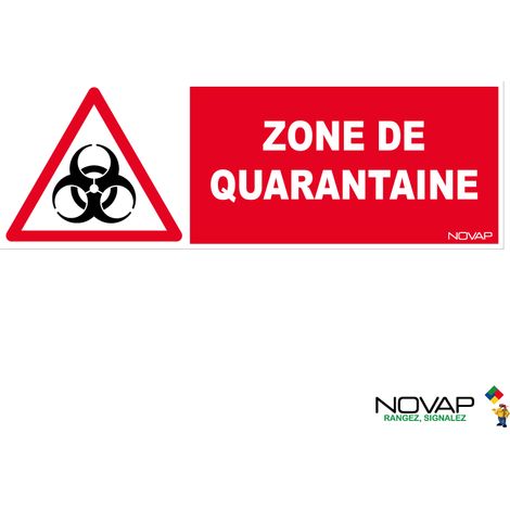 Panneau Zone de quarantaine - 450x150mm - 4064482