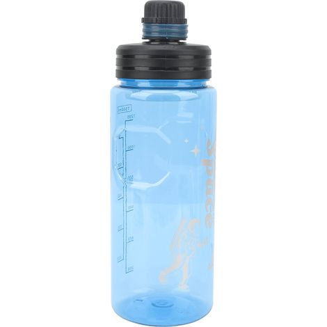 Gourde Sport 1500ml PC Bleu Grande Capacité avec Échelle de Boisson et Poignée Souple pour Fitness Camping (1/4)