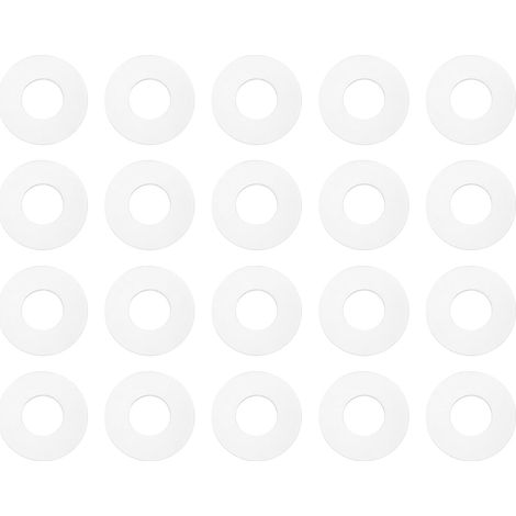 20 Pcs Joint Plat En Silicone M10 10mm DI 25mm DE 2mm Épais Blanc (1/5)