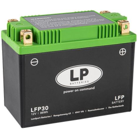 Batterie moto Landport Lithium LFP30 12.8v 8AH 420A YTX30L 53030