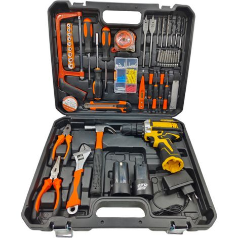 Perceuse Visseuse Sans Fil 12V, Double Vitesse, 2 Batteries Lithium et Chargeur, Tournevis Électrique Multifonction, Outil Électrique Compact