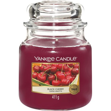 bougie jarre parfumée moyenne taille Cerise griotte jusqu’à 75 heures de combustion (1/5)