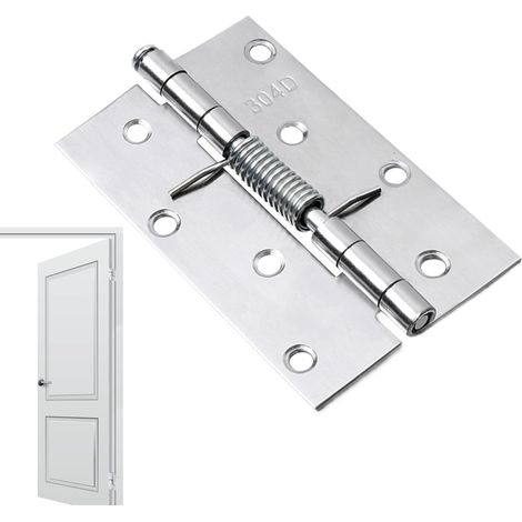 Charnière à ressort – Charnière de ferme-porte Ferme-porte automatique en acier inoxydable, charnières à forte capacité de charge pour portes, charnières de porte intérieure pour armoire (1/5)