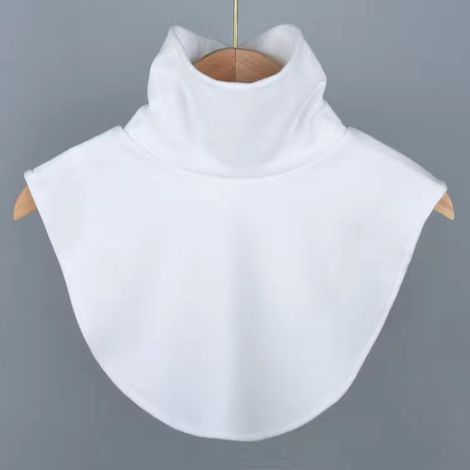 Cache-cou chaud uni pour femme, écharpe en fausse fourrure très élastique, sous-couche à col montant, protection de cou en tissu brossé, 94 (1/5)