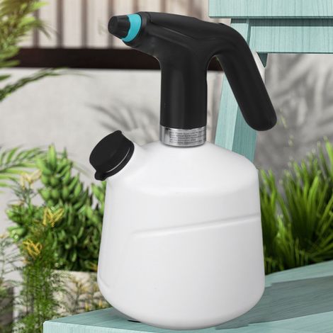 Pulverizador eléctrico recargable de gran capacidad, color negro, ABS/HDPE, 480 g, 2000 mAh, automático, con soporte extensible, ideal para jardín, plantas y hogar. (1/5)
