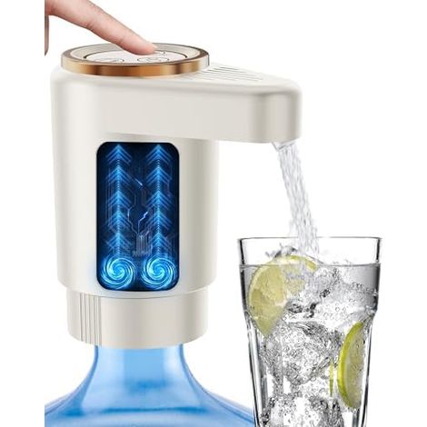 Filiyano-Pompe à eau pour bonbonne de 5 gallons - Distributeur électrique portable rechargeable par USB-C, double moteur puissant, débit rapide (1/5)
