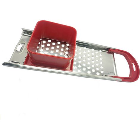 Machine à spaetzle en acier inoxydable, outil de cuisine pour pâtes et nouilles aux œufs (rouge) (1/2)