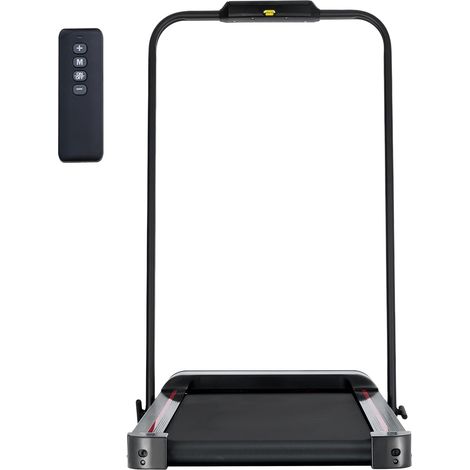 Mophorn Tappetino da passeggio - Tapis roulant pieghevole portatile 2 in 1 per casa e ufficio, capacità 265 libbre, 2,5 CV, con manubrio, telecomando, display LED, modalità di velocità regolabili (1/5)