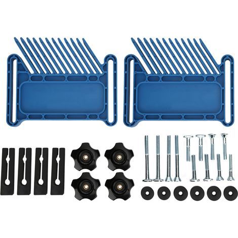 Ensemble de planches à plumes pour le travail du bois, 2 pièces, Tables de toupie, scies, aide à la menuiserie bleue, Kit d'outils à main (1/5)